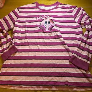 Box Lunch Nintendo Kirby stitch rugby long sleeve large